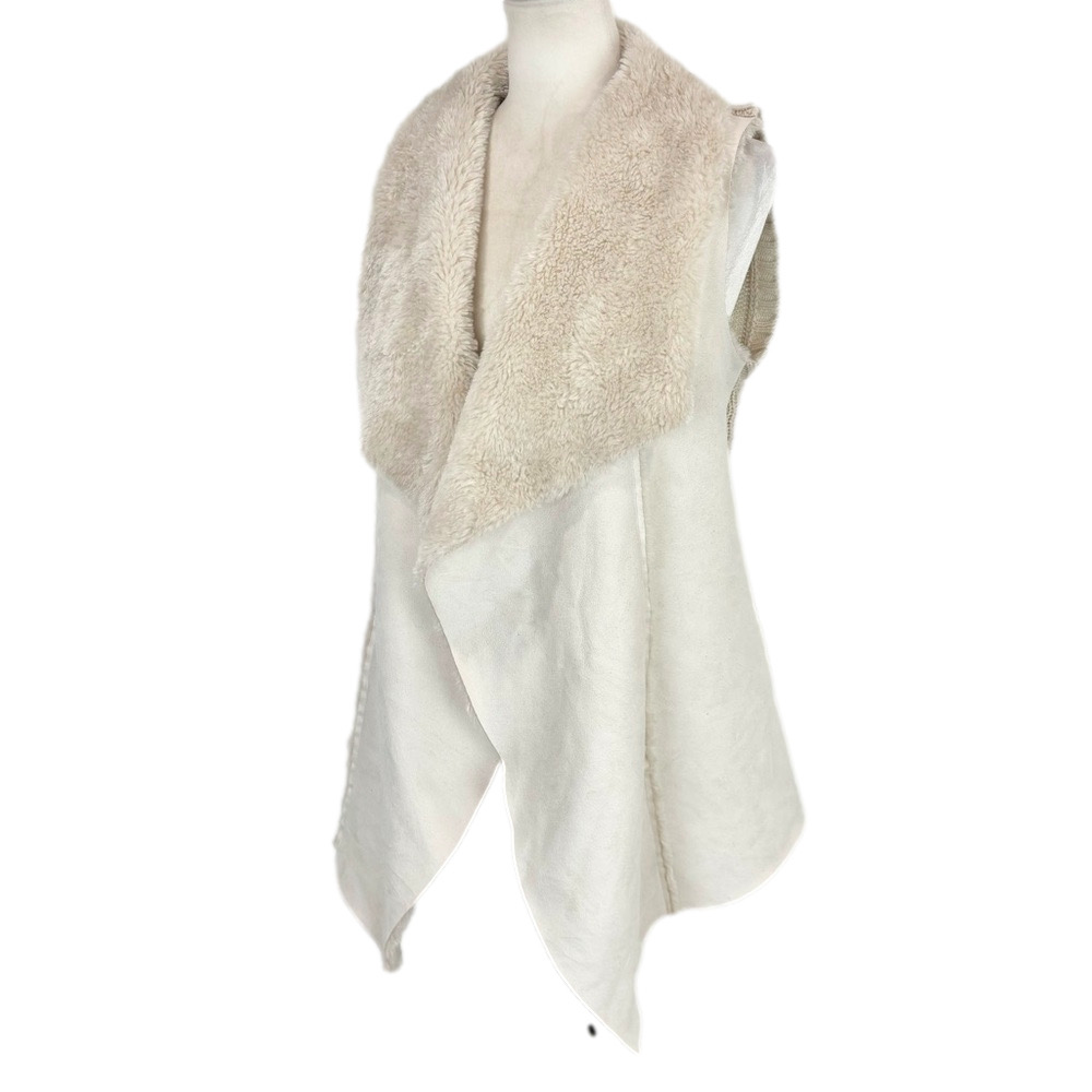 Le Chateau cream faux-suede vest
